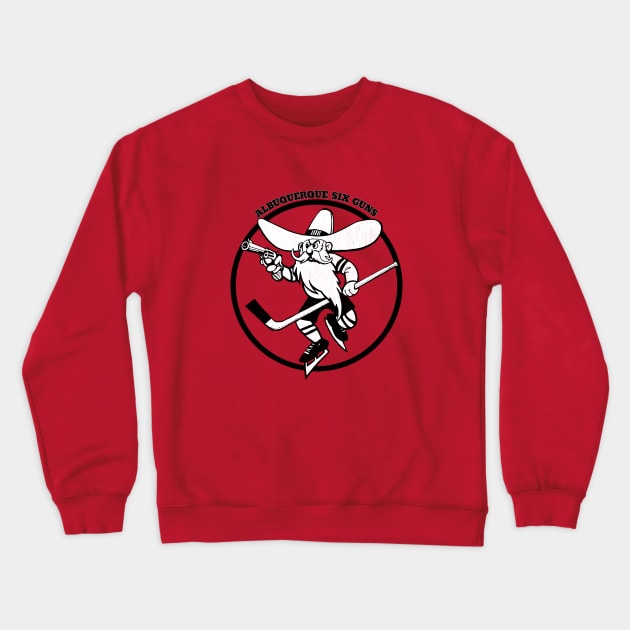 Classic Albuquerque Six Guns Hockey 1973 Crewneck Sweatshirt by LocalZonly